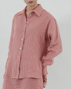 STRIPED SHIRT in pink