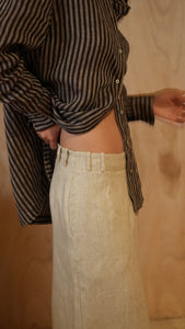 STRAIGHT MIDI SKIRT in linen