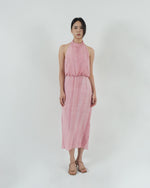 Load image into Gallery viewer, HIGH NECK OPEN BACK DRESS in pink
