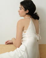 Load image into Gallery viewer, LOW BACK KEYHOLE DRESS in white
