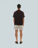 Load image into Gallery viewer, COLLARLESS BUTTON SHIRT in espresso
