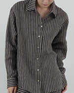 Load image into Gallery viewer, STRIPED SHIRT in espresso
