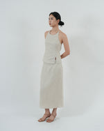 Load image into Gallery viewer, STRAIGHT MIDI SKIRT in linen
