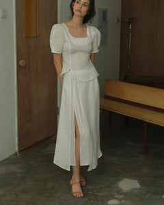 DOUBLE LAYER SKIRT in white