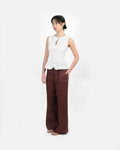 EASY DRAWSTRING PANTS in wine