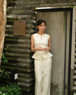 Load image into Gallery viewer, EASY DRAWSTRING PANTS in cream
