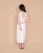 Load image into Gallery viewer, LOW BACK KEYHOLE DRESS in white

