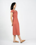 Load image into Gallery viewer, OPEN BACK TEA DRESS in rose
