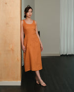 Load image into Gallery viewer, FRAGMENT TEA DRESS in orange

