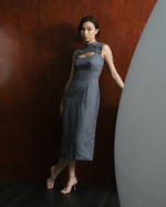 Load image into Gallery viewer, TWO-WAY CHEONGSAM in grey
