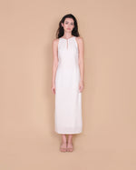 Load image into Gallery viewer, LOW BACK KEYHOLE DRESS in white
