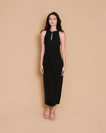Load image into Gallery viewer, LOW BACK KEYHOLE DRESS in black
