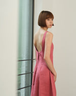 Load image into Gallery viewer, SCOOP BACK TEA DRESS in guava
