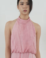 Load image into Gallery viewer, HIGH NECK OPEN BACK DRESS in pink
