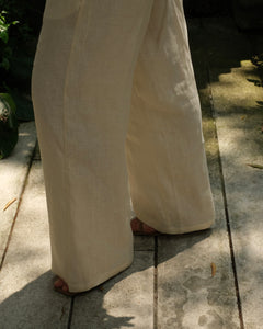 EASY DRAWSTRING PANTS in cream