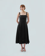Load image into Gallery viewer, SCOOP BACK TEA DRESS in black
