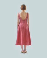 Load image into Gallery viewer, SCOOP BACK TEA DRESS in guava
