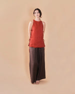 Load image into Gallery viewer, RIBBON LONGLINE TOP in tomato
