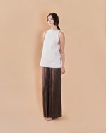 Load image into Gallery viewer, RIBBON LONGLINE TOP in white
