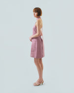 Load image into Gallery viewer, ORIENTAL HALTER MINI DRESS in mauve
