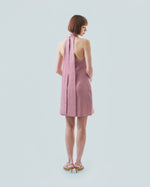 Load image into Gallery viewer, ORIENTAL HALTER MINI DRESS in mauve
