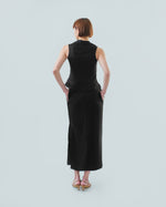 Load image into Gallery viewer, PANELLED STRAIGHT SKIRT in black
