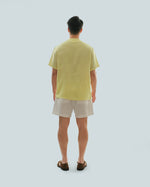 Load image into Gallery viewer, COLLARLESS BUTTON SHIRT in lemon
