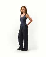 Load image into Gallery viewer, WRAP PANTS in deep blue
