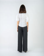 Load image into Gallery viewer, FITTED PUFF SLEEVE TOP in white
