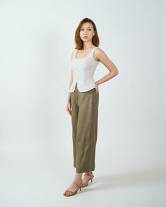 FIT AND FLARE TANK in natural sand [BACKORDER]