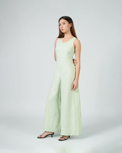 RELAXED JUMPSUIT in green tea