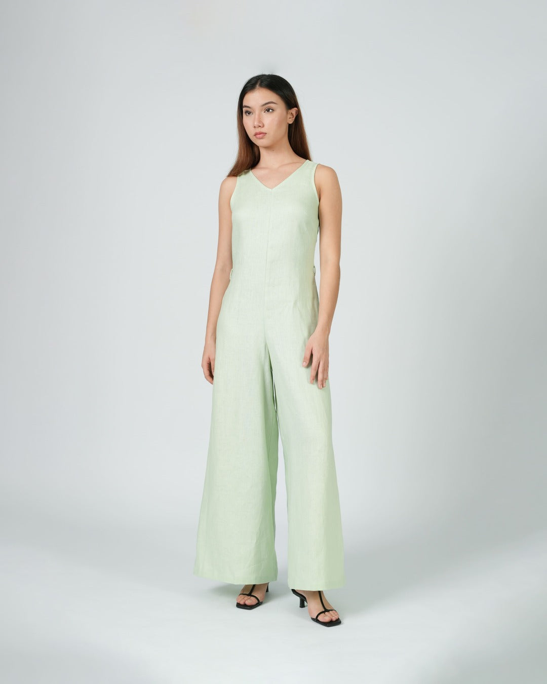 RELAXED JUMPSUIT in green tea