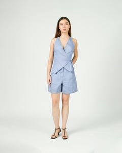 RACER BACK WRAP VEST in periwinkle