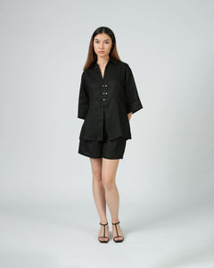 FLARE SHORTS in black