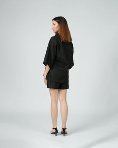 FLARE SHORTS in black