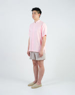 Load image into Gallery viewer, MANDARIN COLLAR BUTTON DOWN SHIRT in pink
