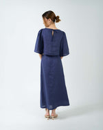 Load image into Gallery viewer, PUFF SLEEVE BOXY TOP in navy
