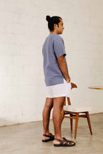 Load image into Gallery viewer, BUTTON DOWN POCKET SHIRT in blue check
