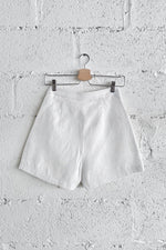 Load image into Gallery viewer, FLARE SHORTS in white
