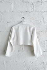 Load image into Gallery viewer, RIBBON CROP TOP in white
