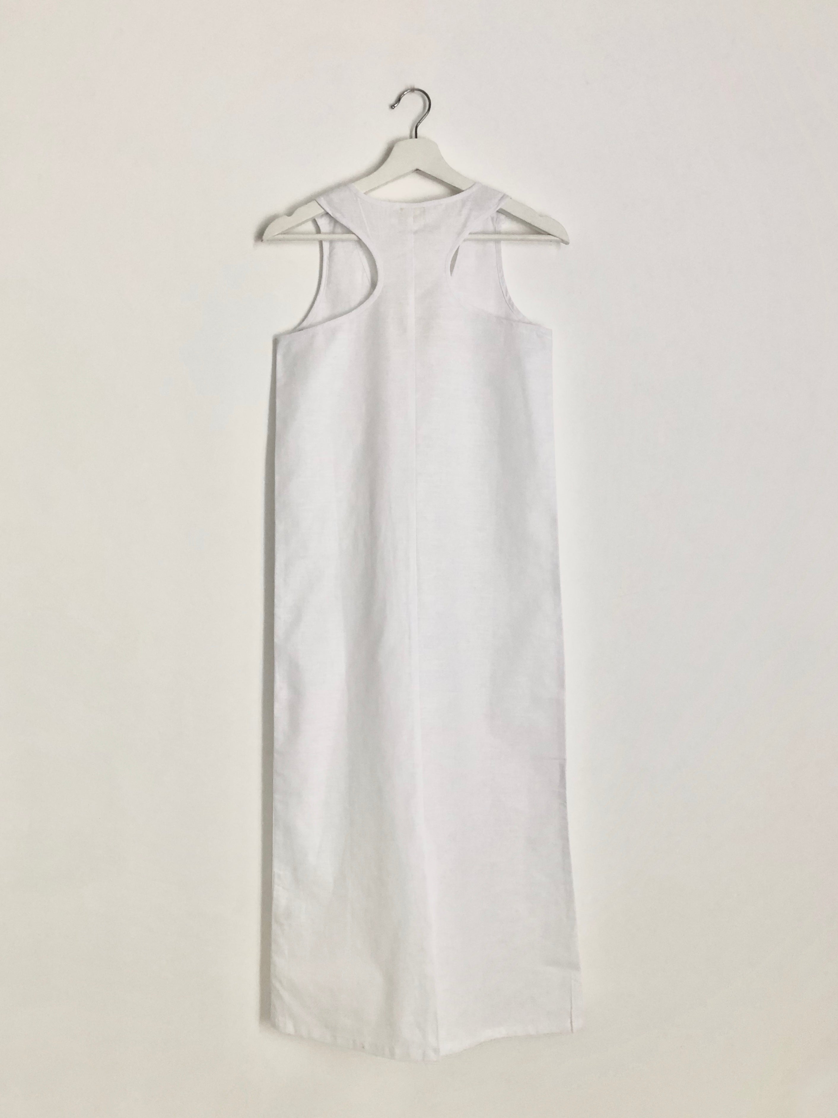 MIDI TANK DRESS in white