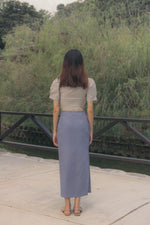 Load image into Gallery viewer, TWO-WAY PUFF SLEEVE TOP in light grey
