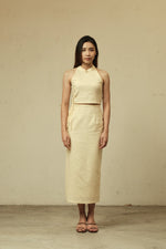 Load image into Gallery viewer, SIDE TIE LONG SKIRT in butter
