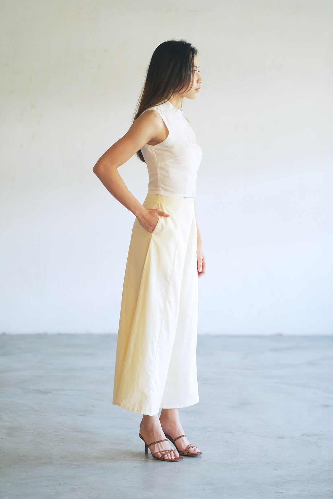 FLARE CULOTTES in butter
