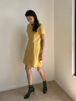Load image into Gallery viewer, ORIENTAL MINI WRAP DRESS in yellow
