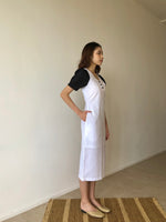 Load image into Gallery viewer, PUFF SLEEVE PENCIL DRESS in white and black
