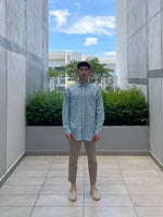 Load image into Gallery viewer, LONG SLEEVE BUTTON SHIRT in blue

