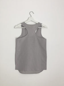 BUTTON TANK TOP in light grey