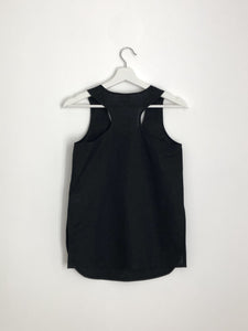 BUTTON TANK TOP in black