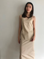 Load image into Gallery viewer, BUTTON TANK TOP in beige
